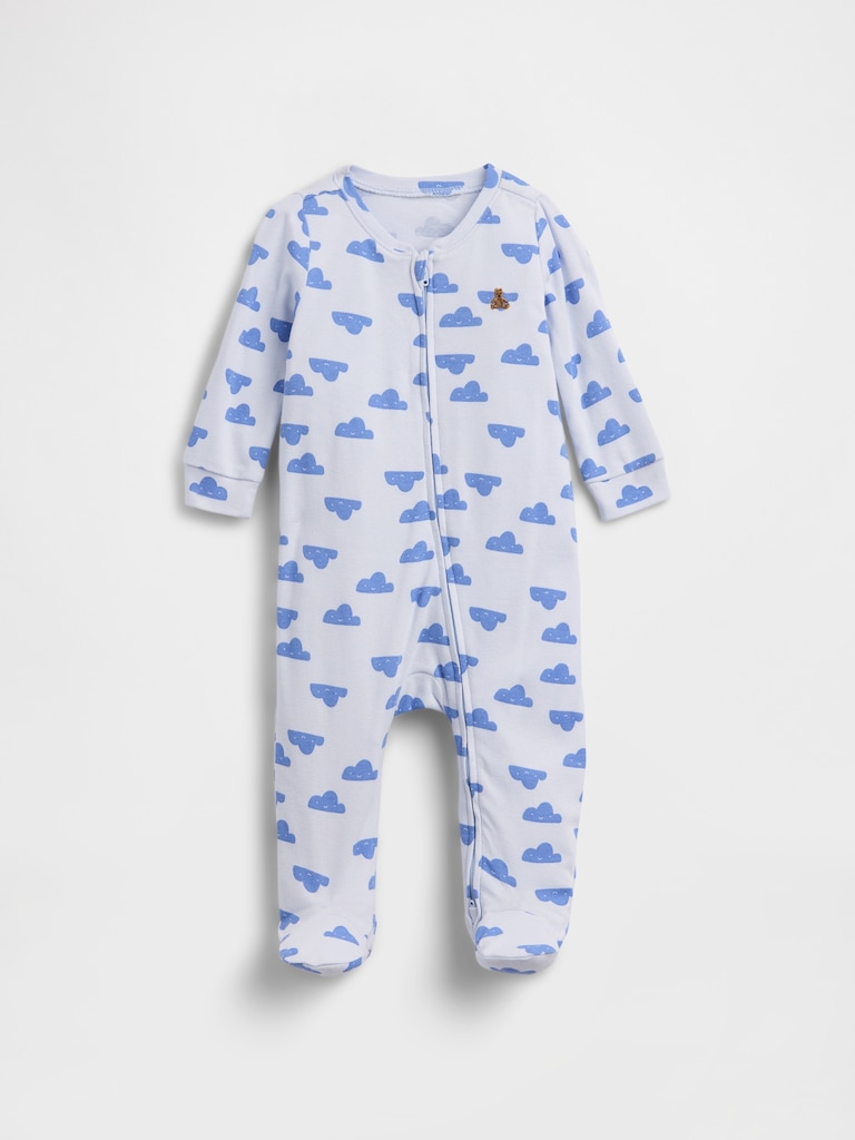 Baby Print Two-Way Zip One-Piece