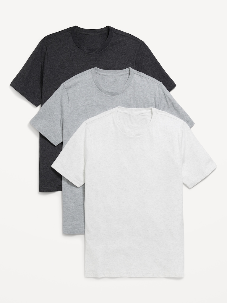 Solid Crew-Neck T-Shirt 3-Pack