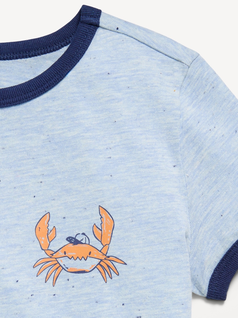 Short-Sleeve Ringer Graphic T-Shirt for Toddler Boys