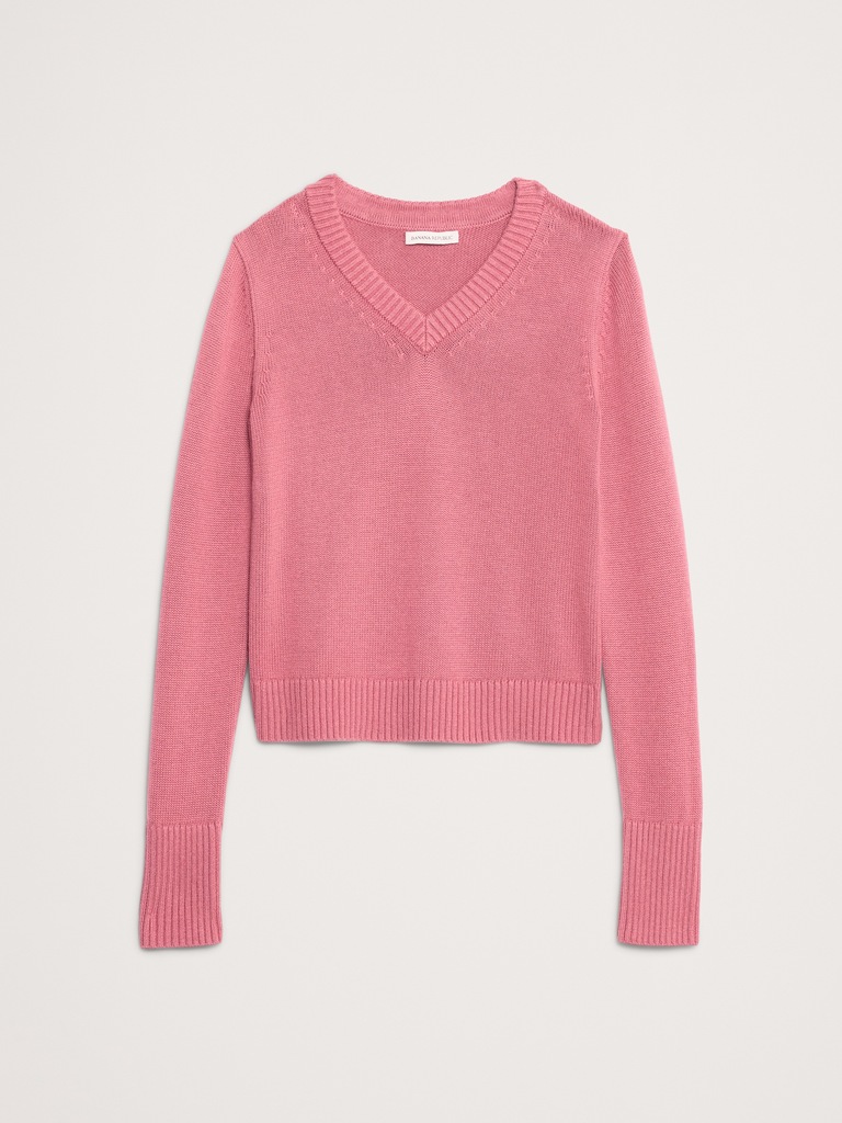 Eversoft Cotton-Silk V-Neck Sweater