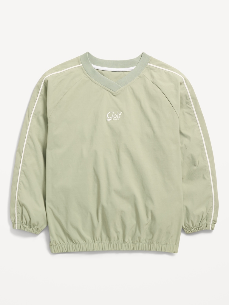 Oversized V-Neck Performance Pullover for Boys
