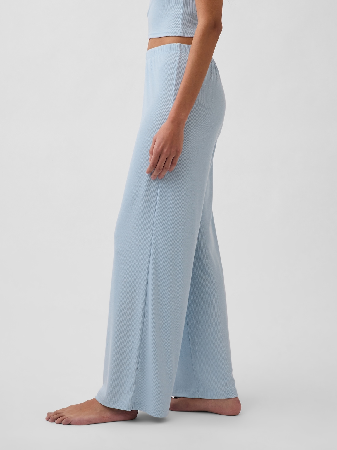 Mini Rib Wide-Leg PJ Pants