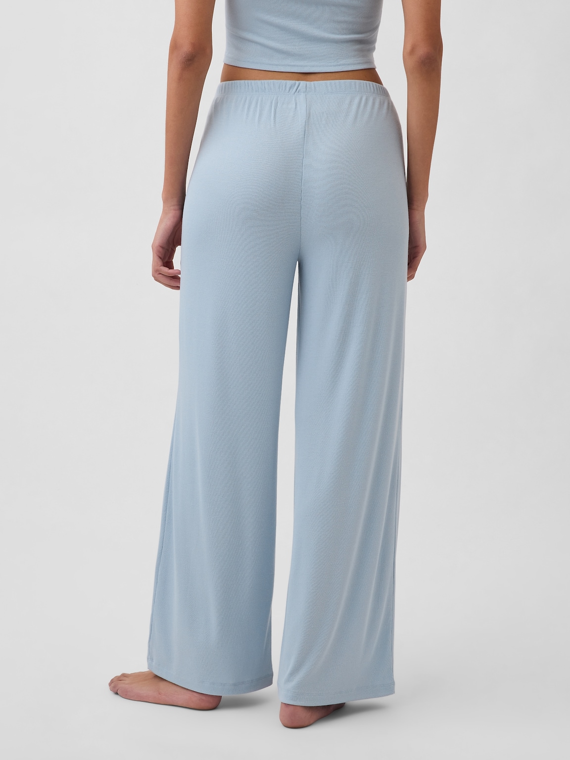 Mini Rib Wide-Leg PJ Pants