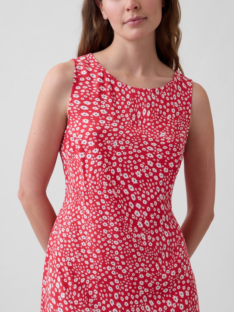 Print Sleeveless Mini Dress