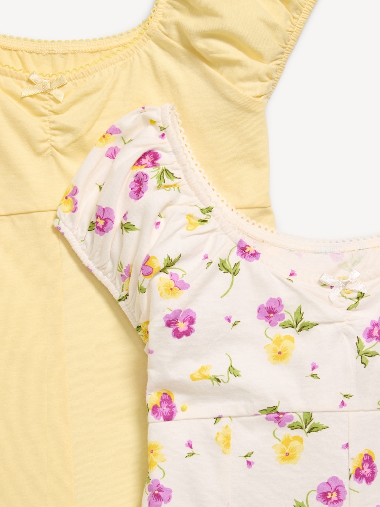 Short-Sleeve Romper 2-Pack for Girls