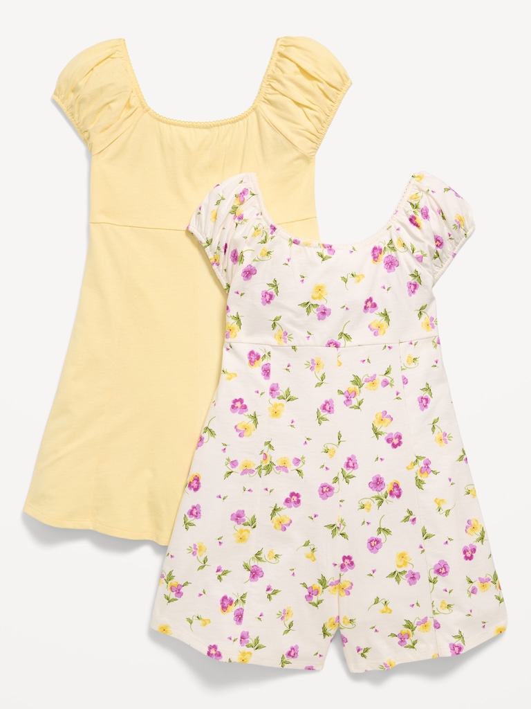 Short-Sleeve Romper 2-Pack for Girls