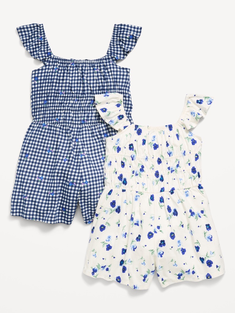 Short-Sleeve Romper 2-Pack for Girls