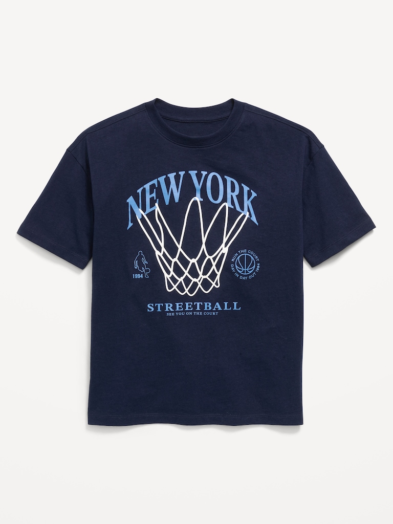 Oversized Short-Sleeve Graphic T-Shirt for Boys