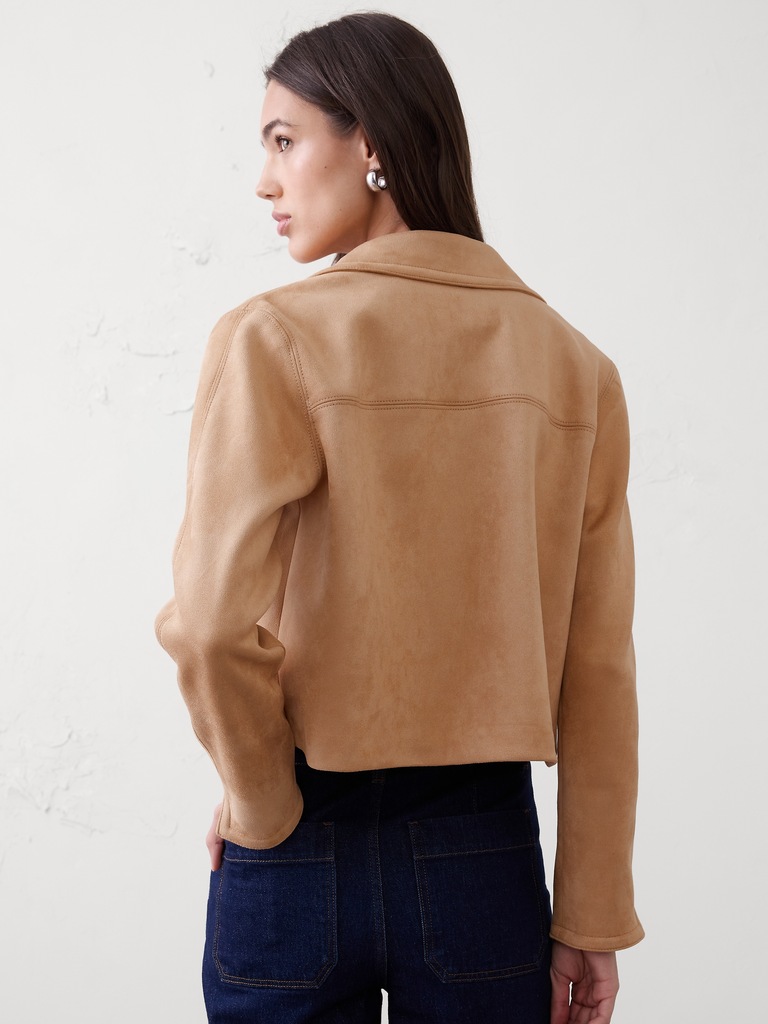 Vegan Suede Blazer Jacket