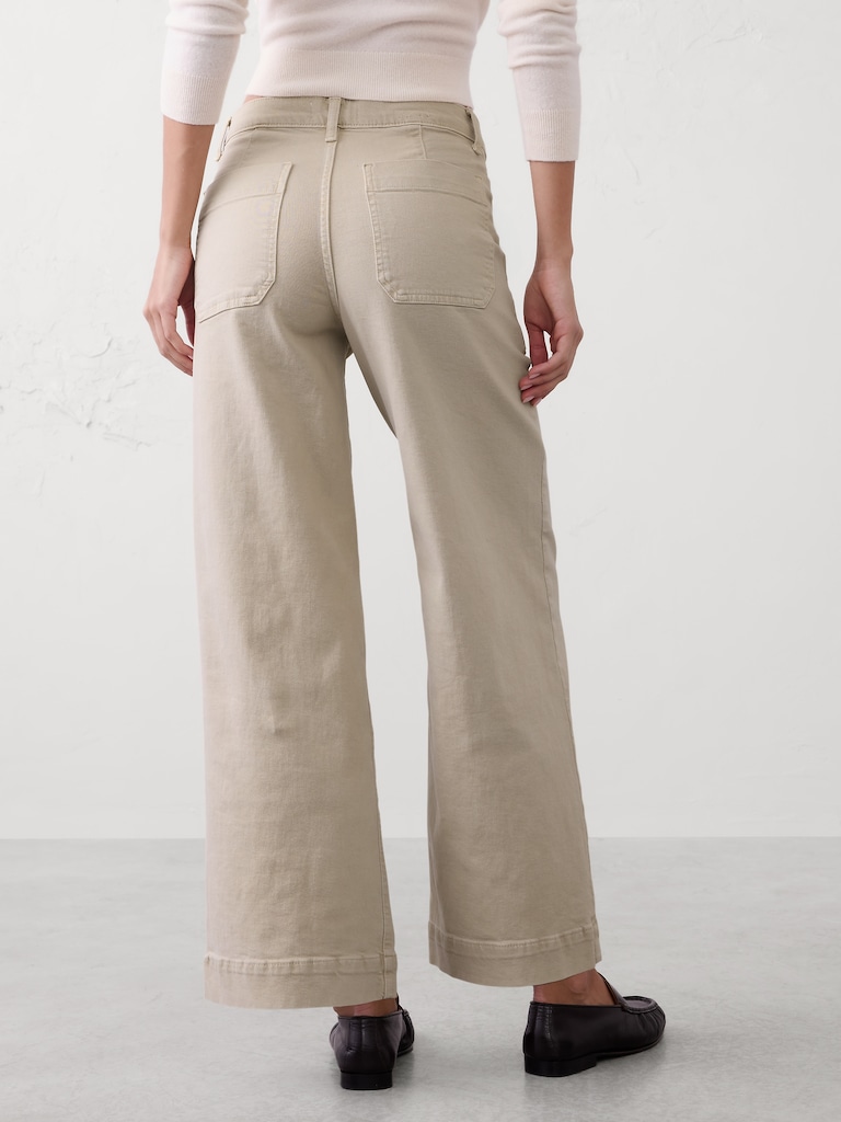 Wide-Leg High-Rise Utility Jean