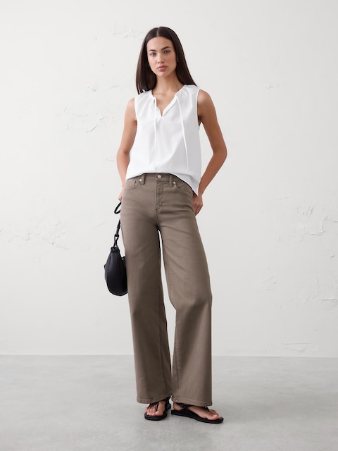 Chemisier Enveloppant Blanc Banana Republic Taille XS - Occasion Très Bon État