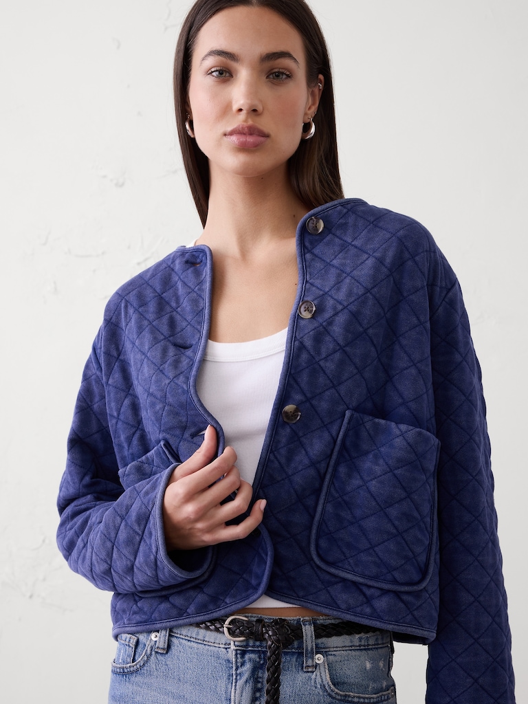 Quilted Knit Jacket