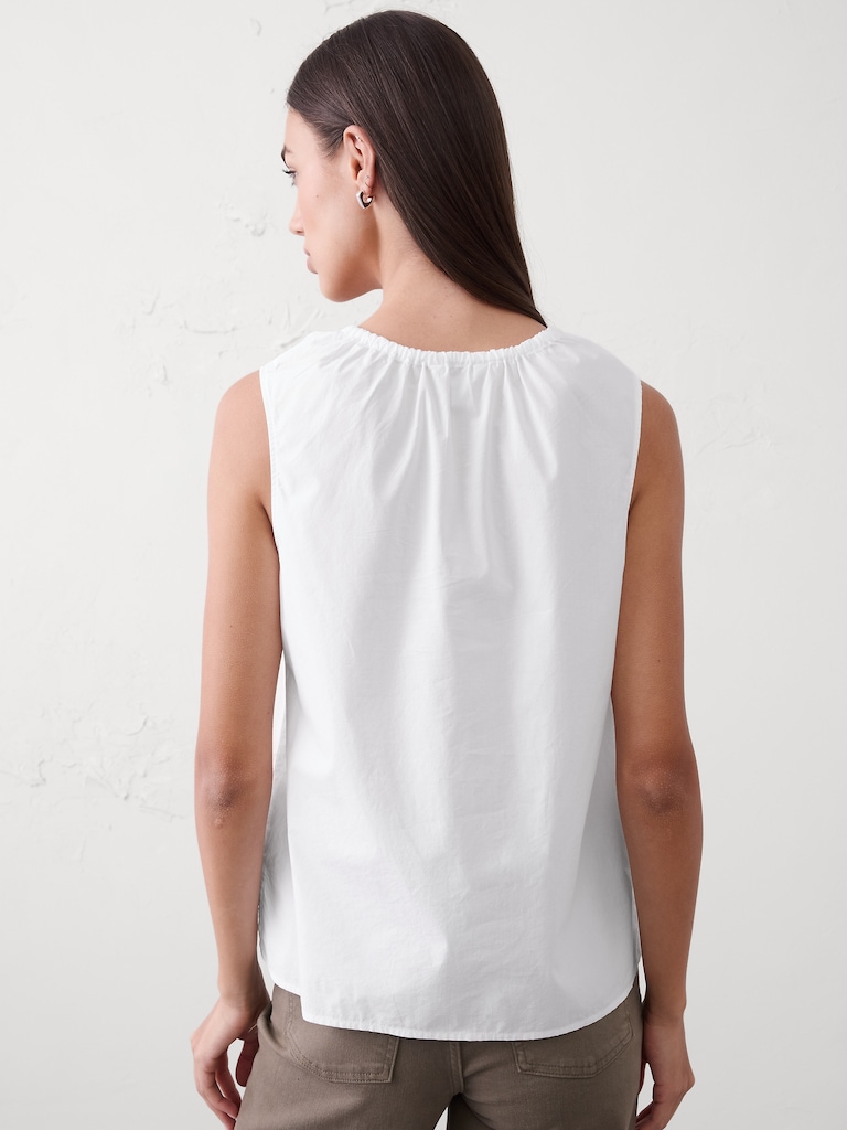Gathered-Neck Top