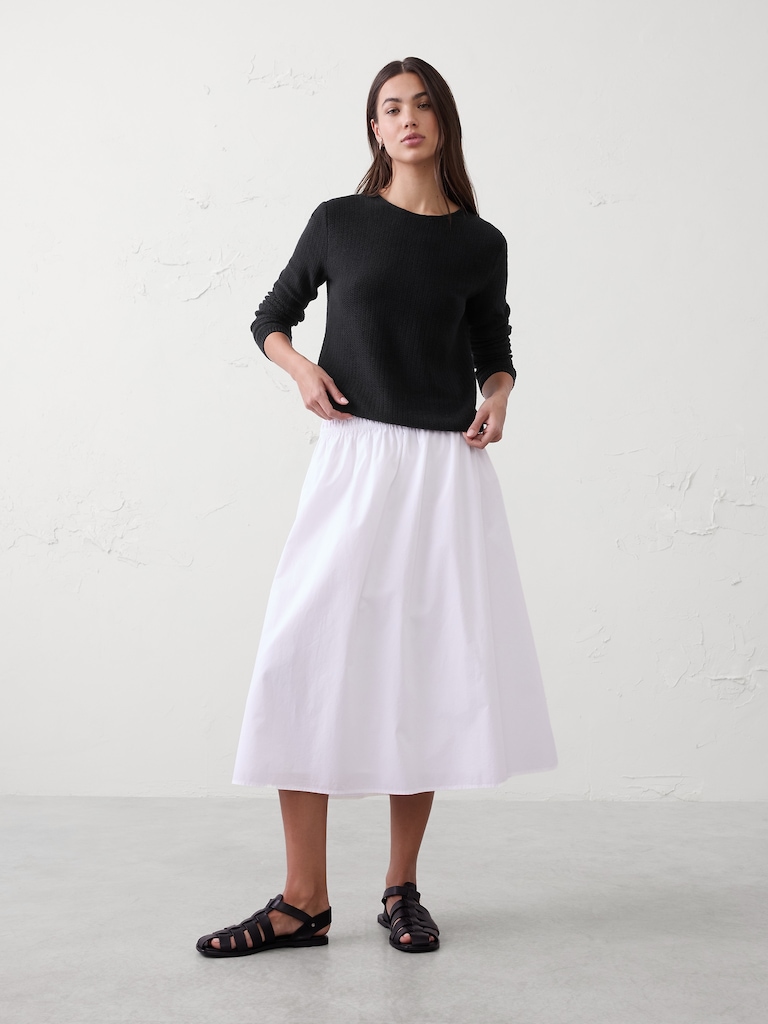 Texture Stitch Tie-Back Sweater