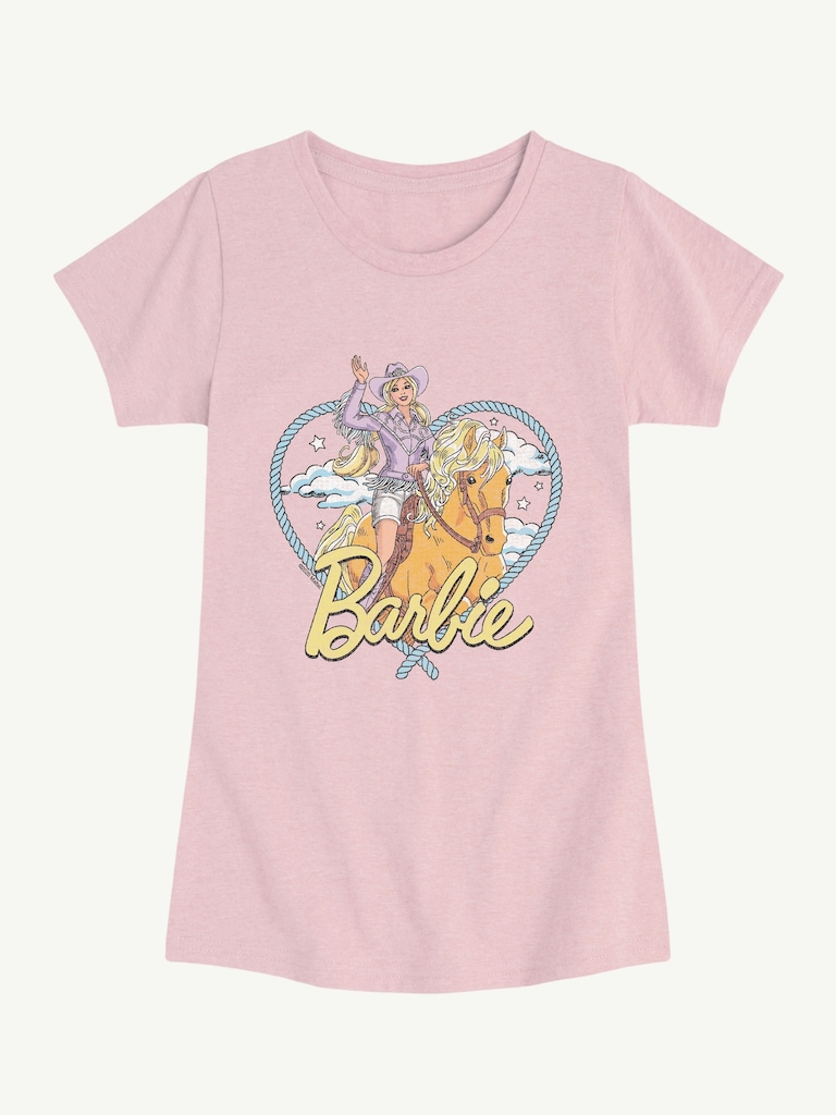 Western Barbie Short Sleeve Tee For Toddler