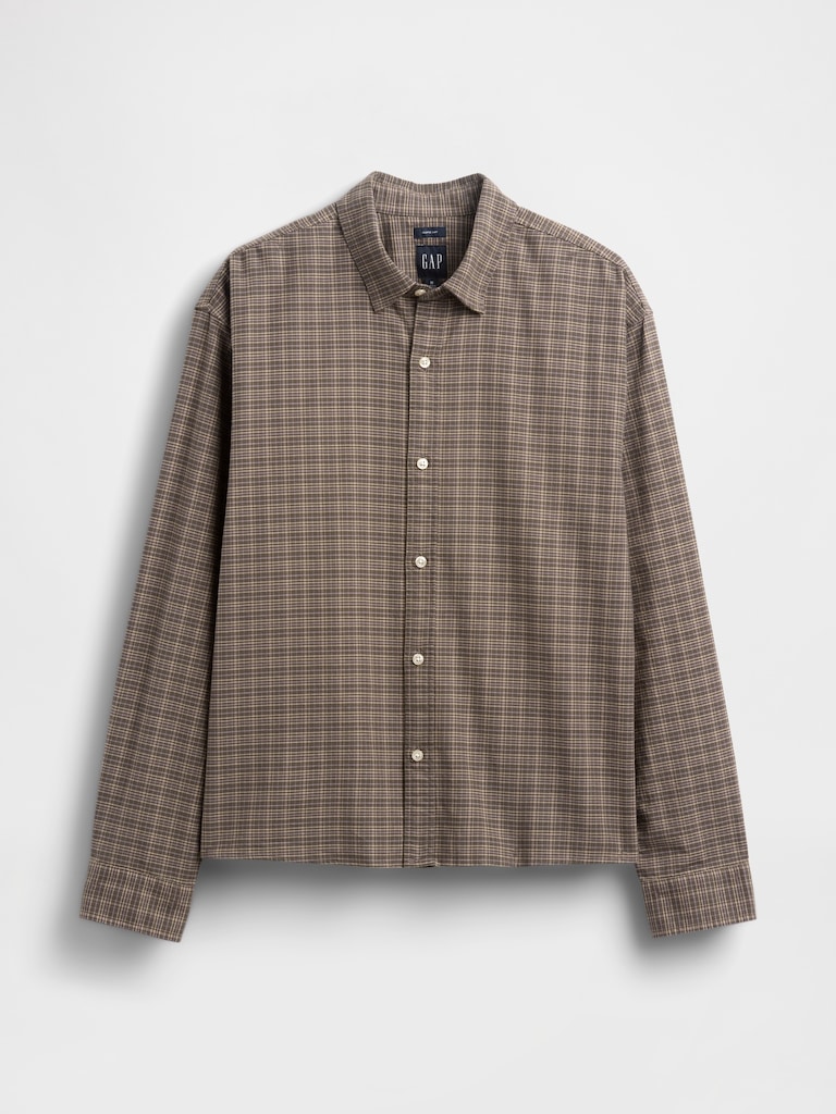 Relaxed Straight-Hem Oxford Shirt