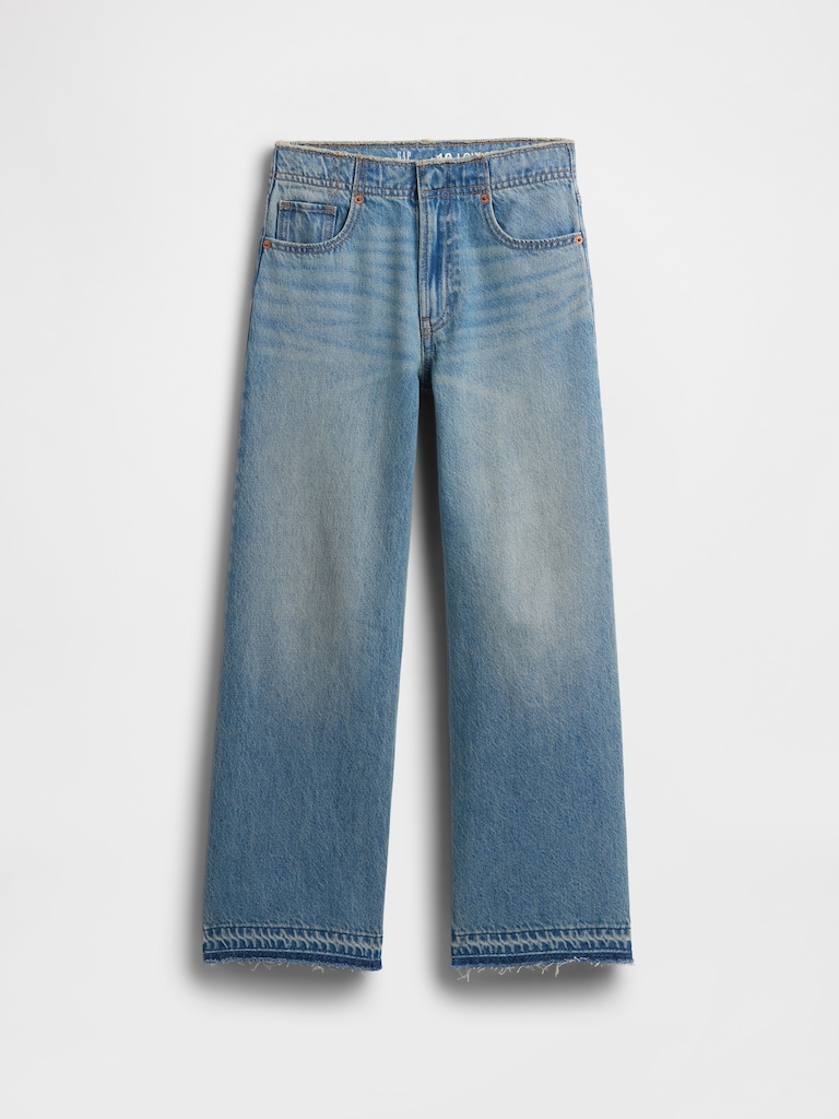 Kids Low Rise Stride Wide-Leg Jeans