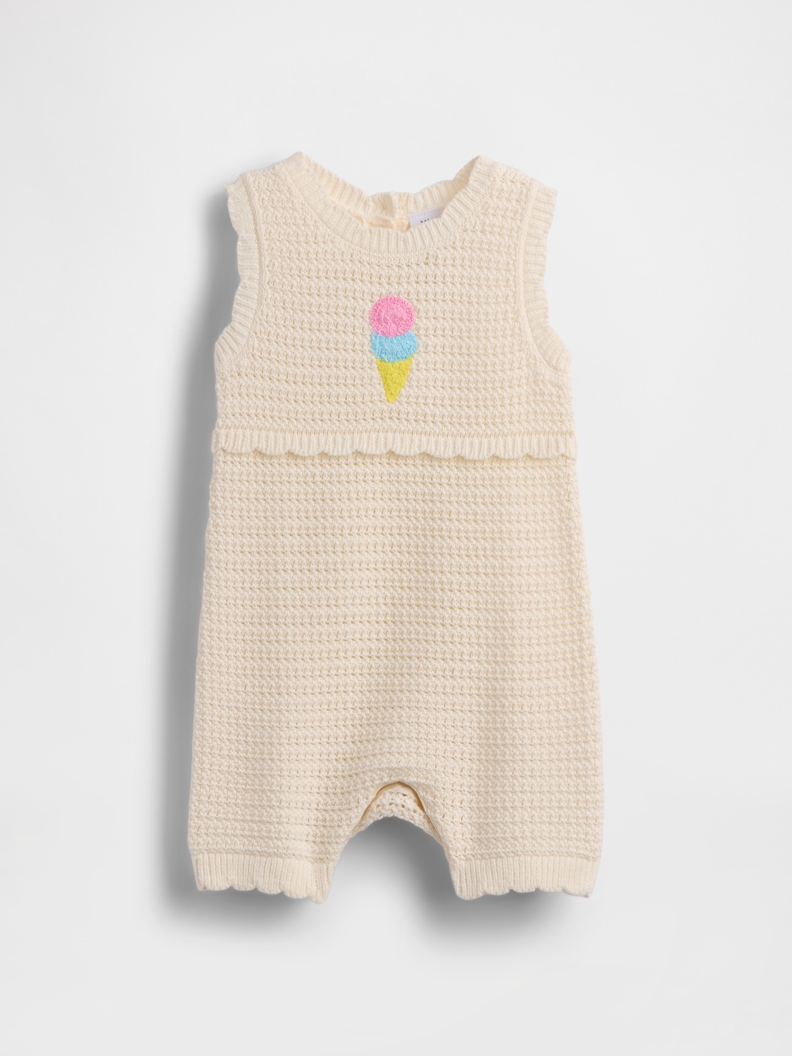 Baby Ice Cream Crochet Shorty One-Piece