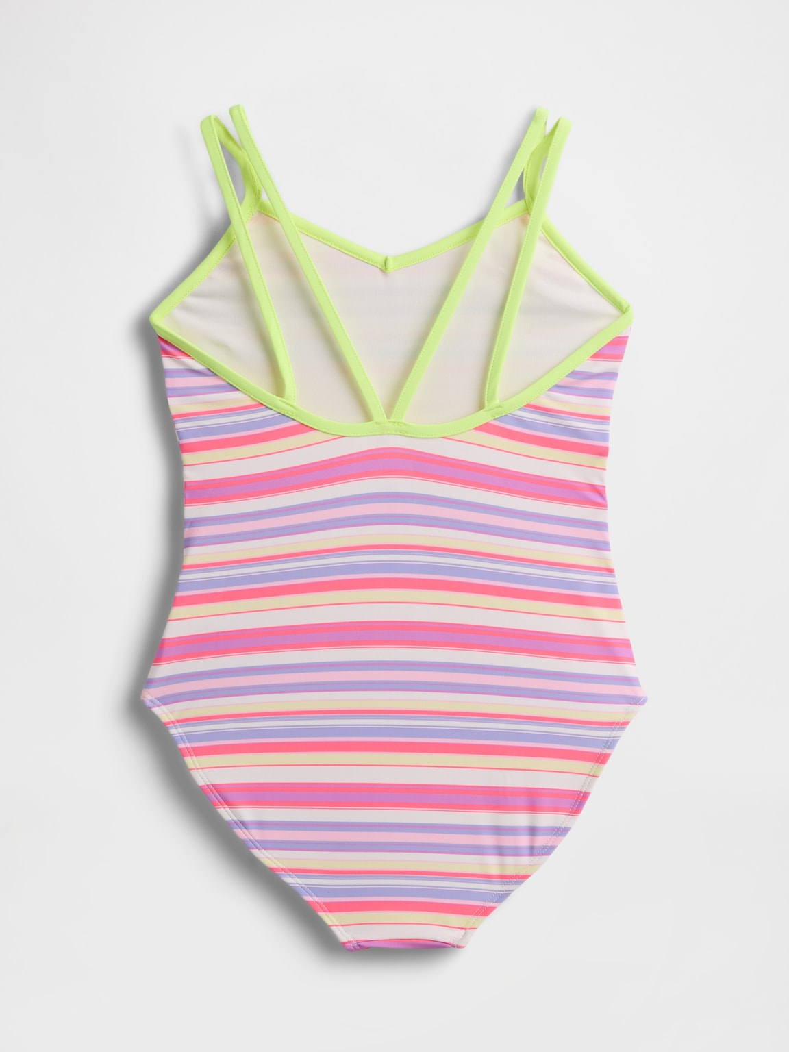 Kids V-Neck One-Piece Swimsuit