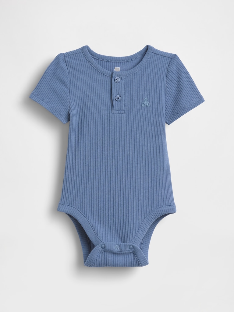 Baby First Favorites TinyRib Henley Bodysuit