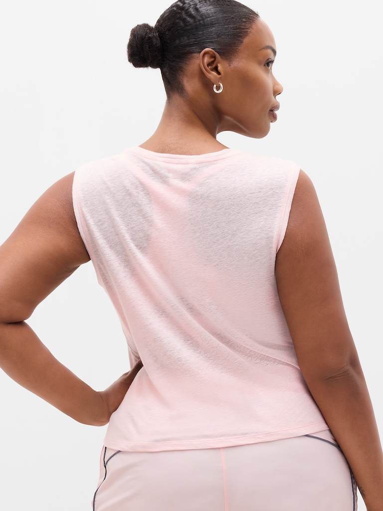 Getaway Linen Blend Muscle Tank