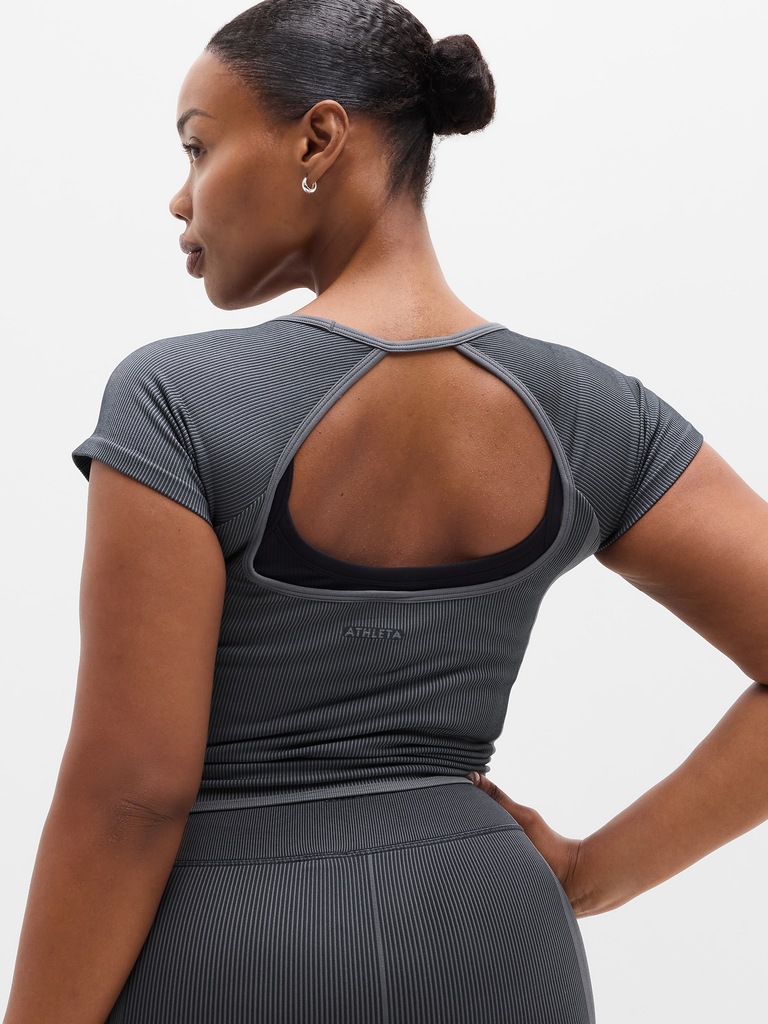 Recharge Seamless Open Back Tee