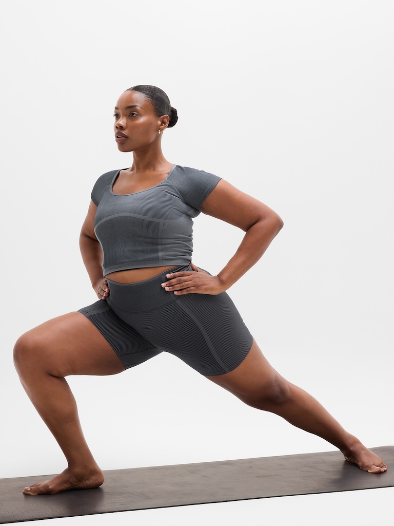 Recharge Seamless Open Back Tee