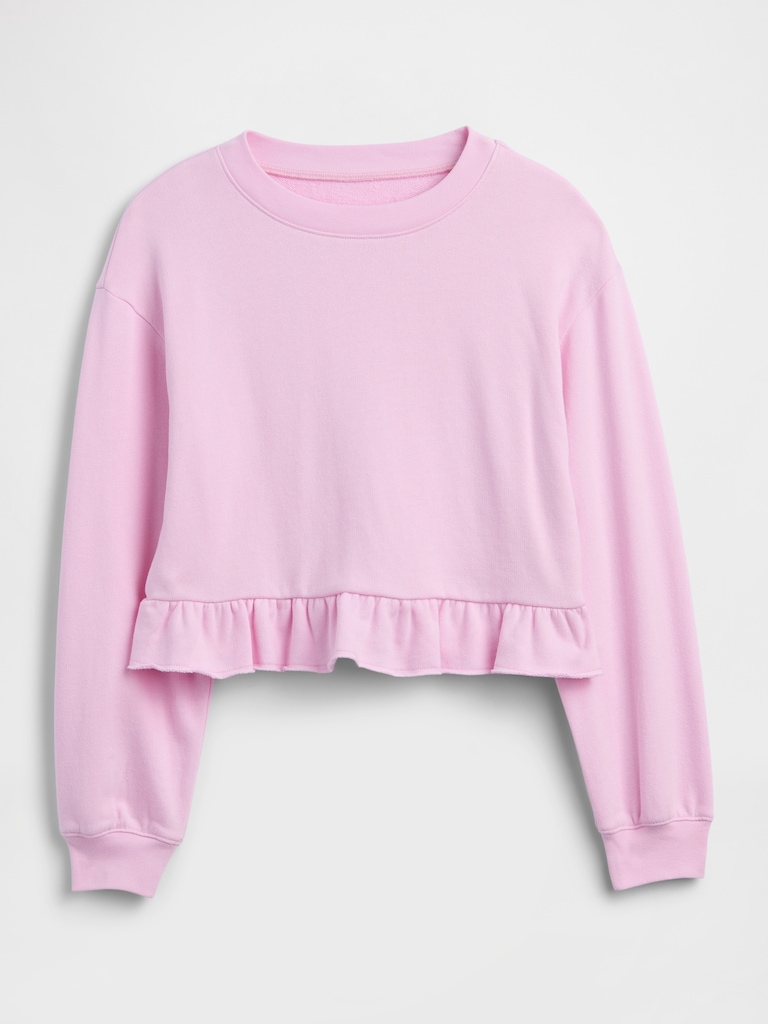 Kids Relaxed French Terry Peplum Sweatshirt