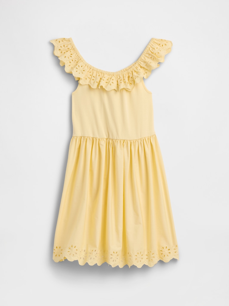 Kids Eyelet Ruffle Dress