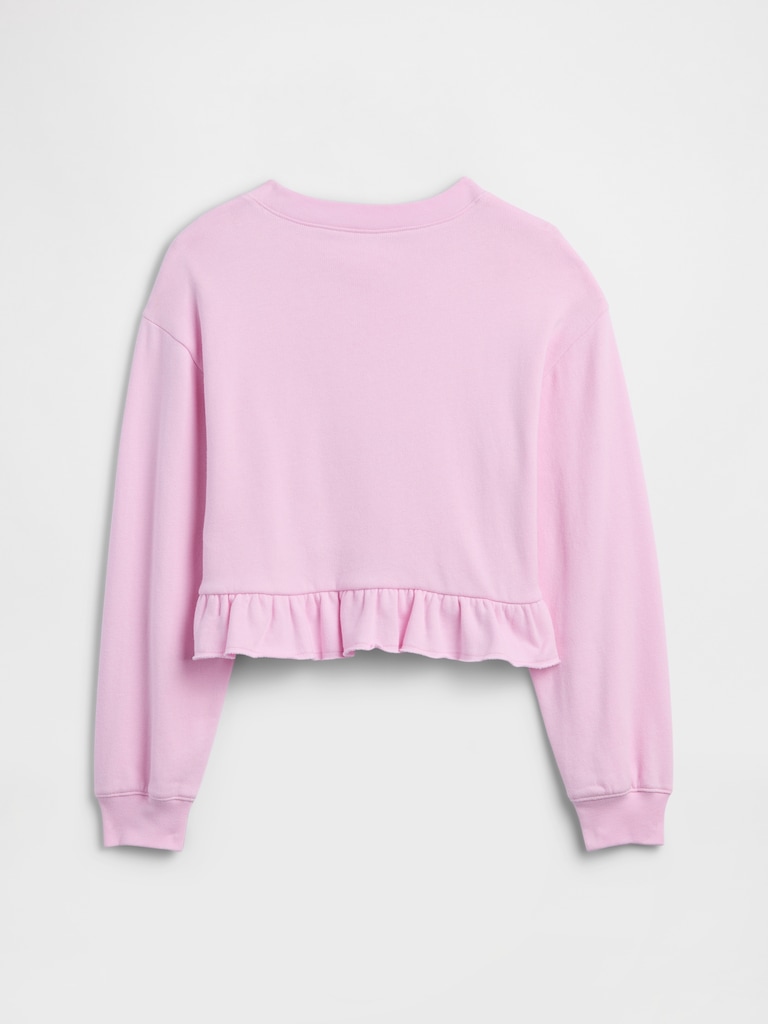 Kids Relaxed French Terry Peplum Sweatshirt