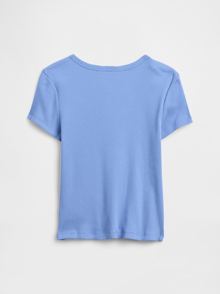 Kids Ribbed Crewneck T-Shirt