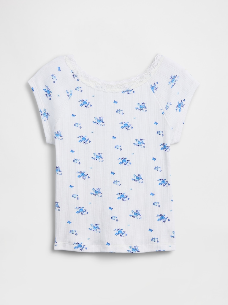 Kids Lace-Trim Baby T-Shirt