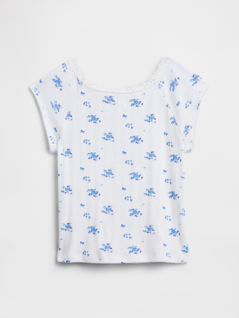 Kids Lace-Trim Baby T-Shirt