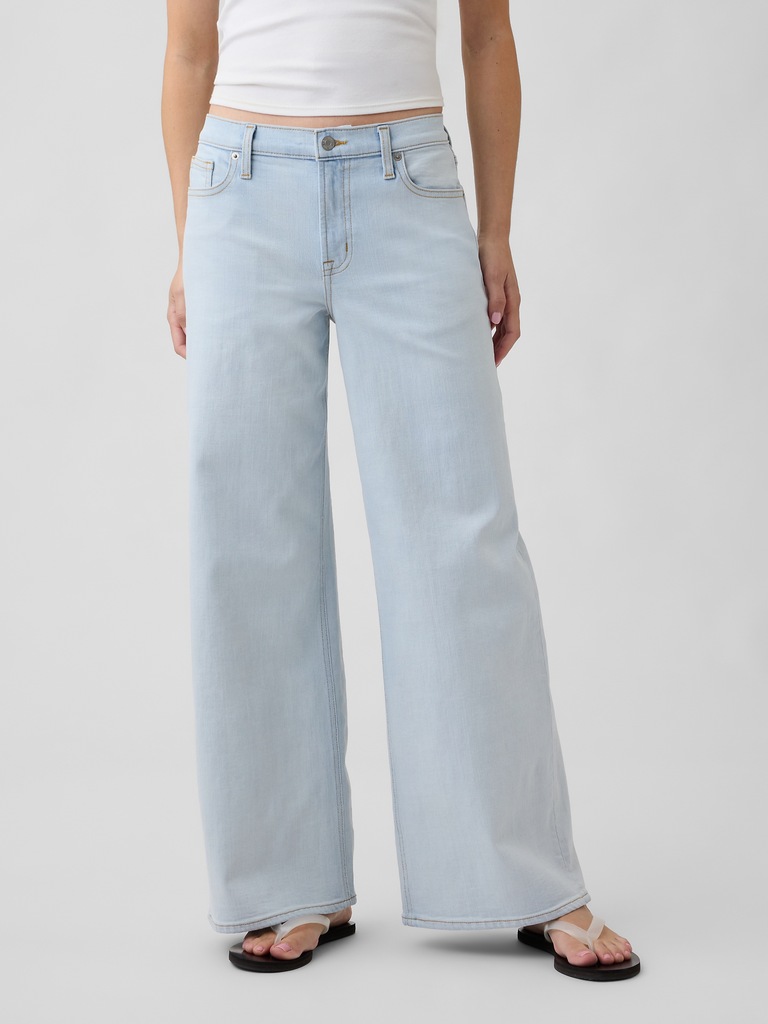 Mid Rise Wide-Leg Jeans