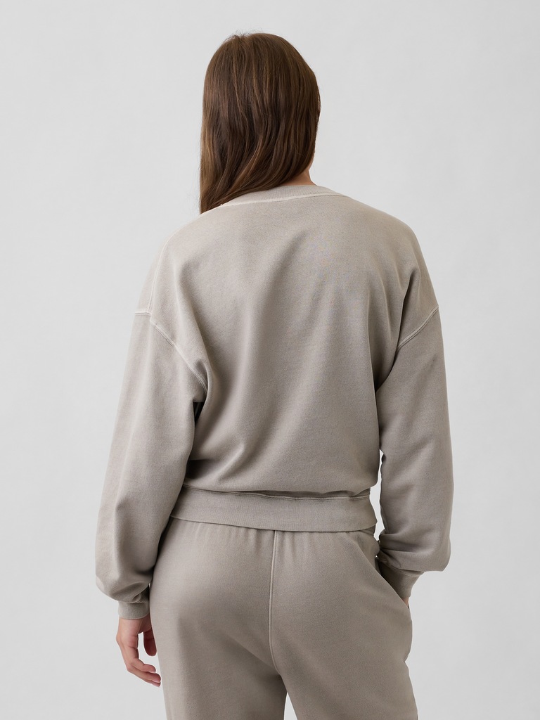 Oversized Wedge V-Neck Sweatshirt