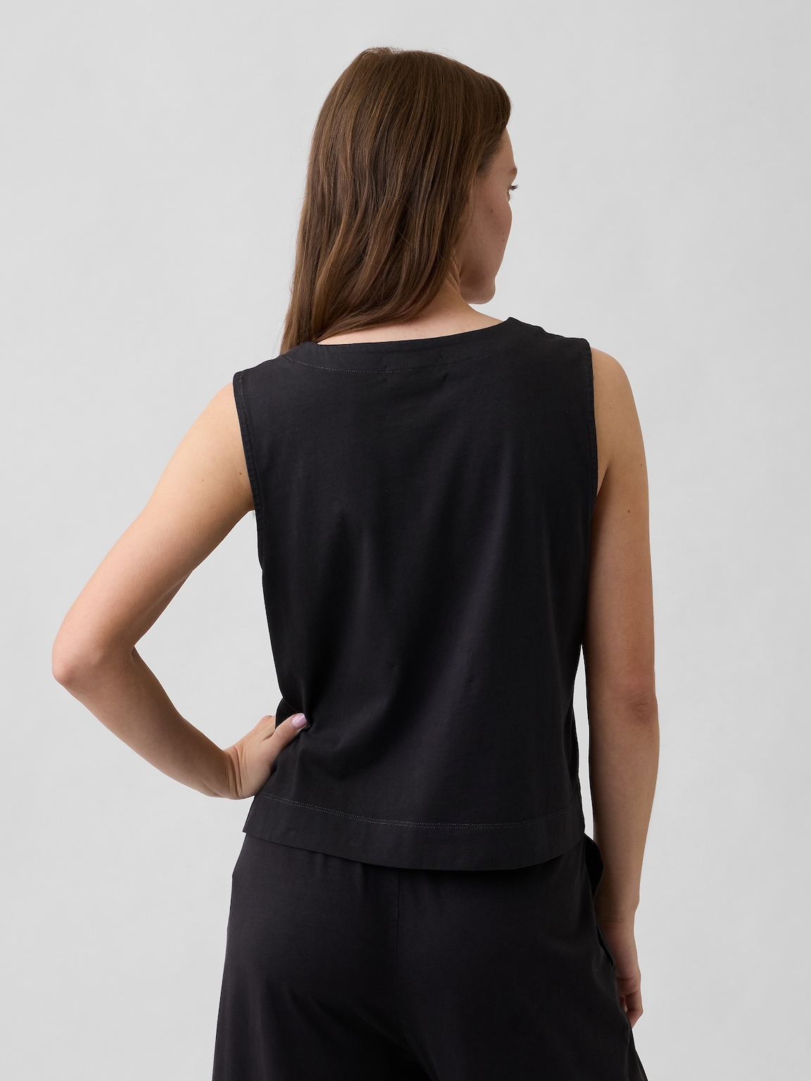 Crewneck PJ Shell Tank Top