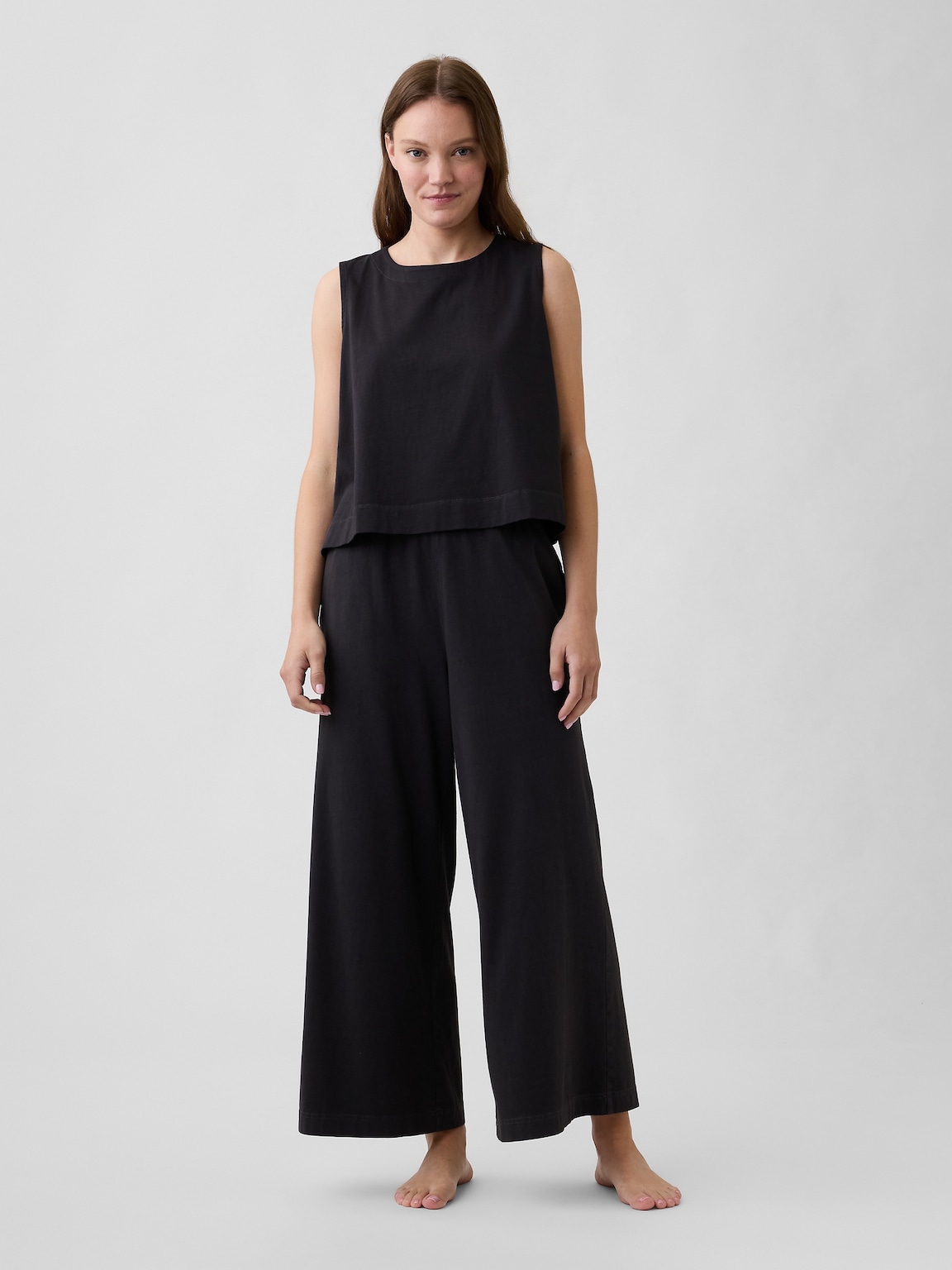 Crewneck PJ Shell Tank Top