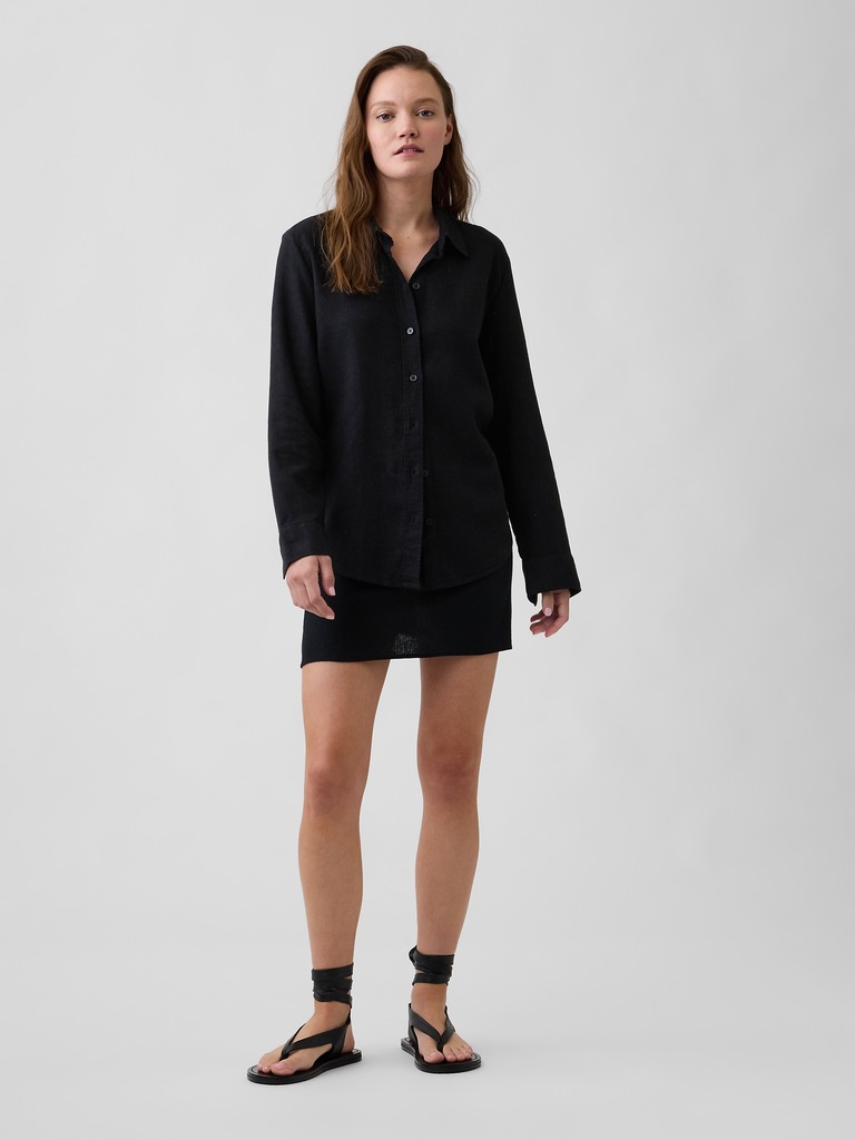 Oversized Linen-Blend Easy Shirt
