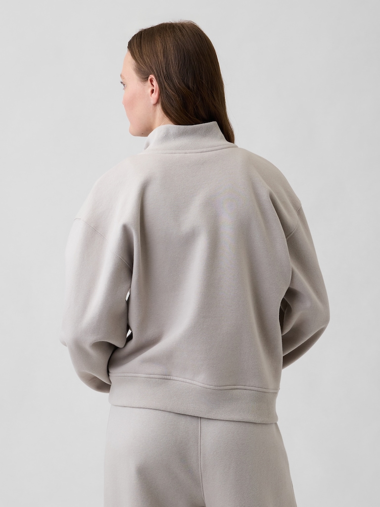 Oversized Fleece Half-Zip Sweatshirt