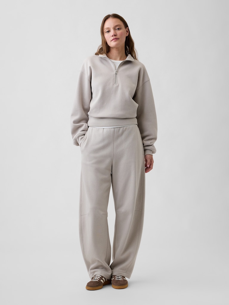 Oversized Fleece Half-Zip Sweatshirt