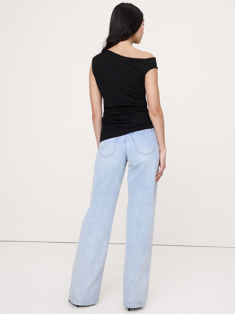 Baby Rib Cotton Asymmetrical Tank