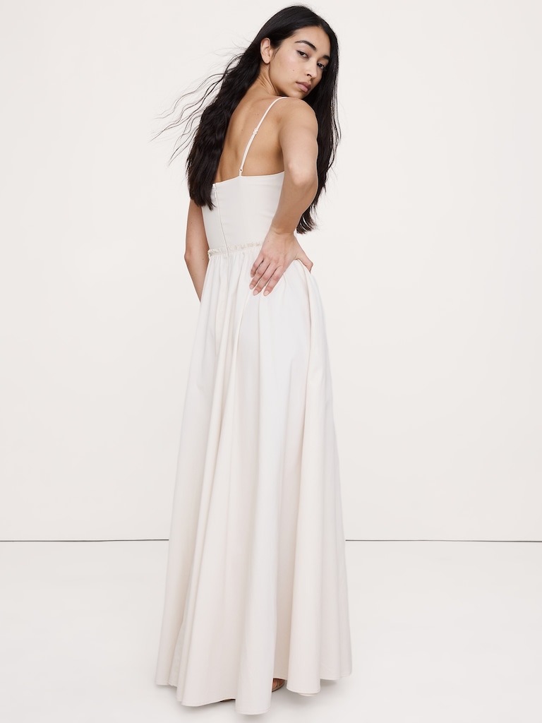Soft Cotton Corset Maxi Dress