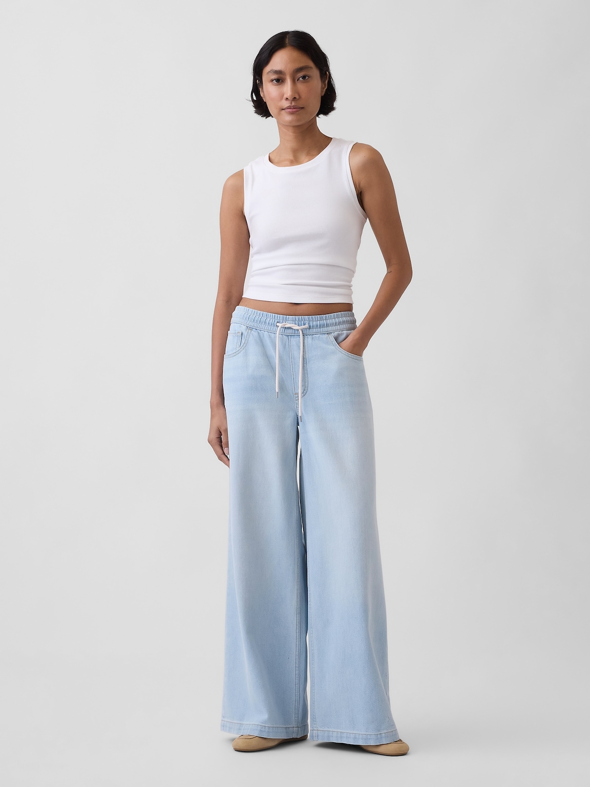 Mid Rise UltraSoft Easy Baggy Jeans