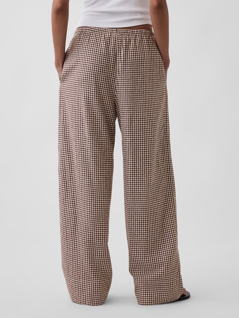 Linen-Blend Relaxed Wide-Leg Pants