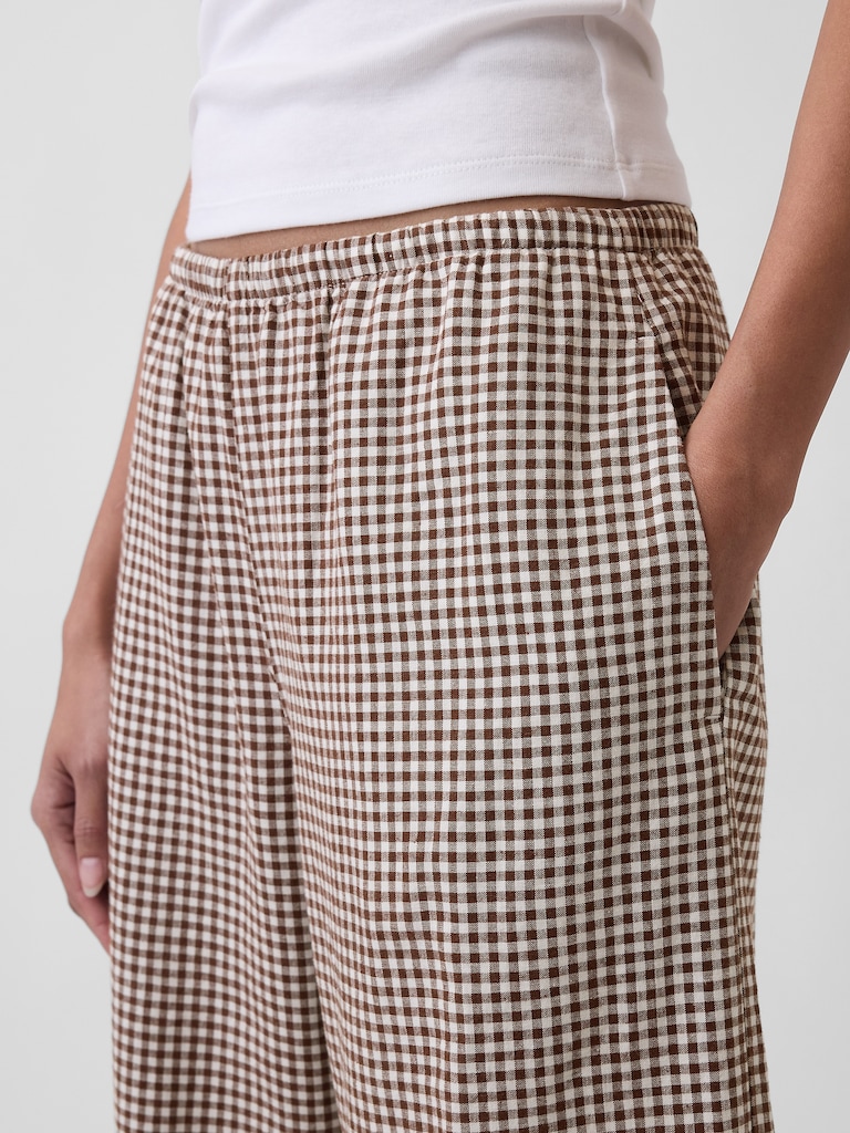 Linen-Blend Relaxed Wide-Leg Pants