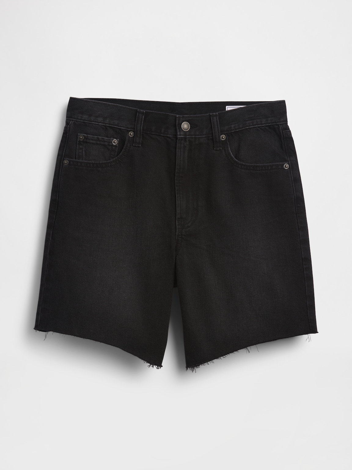 Mid Rise Loose Denim Bermuda Shorts
