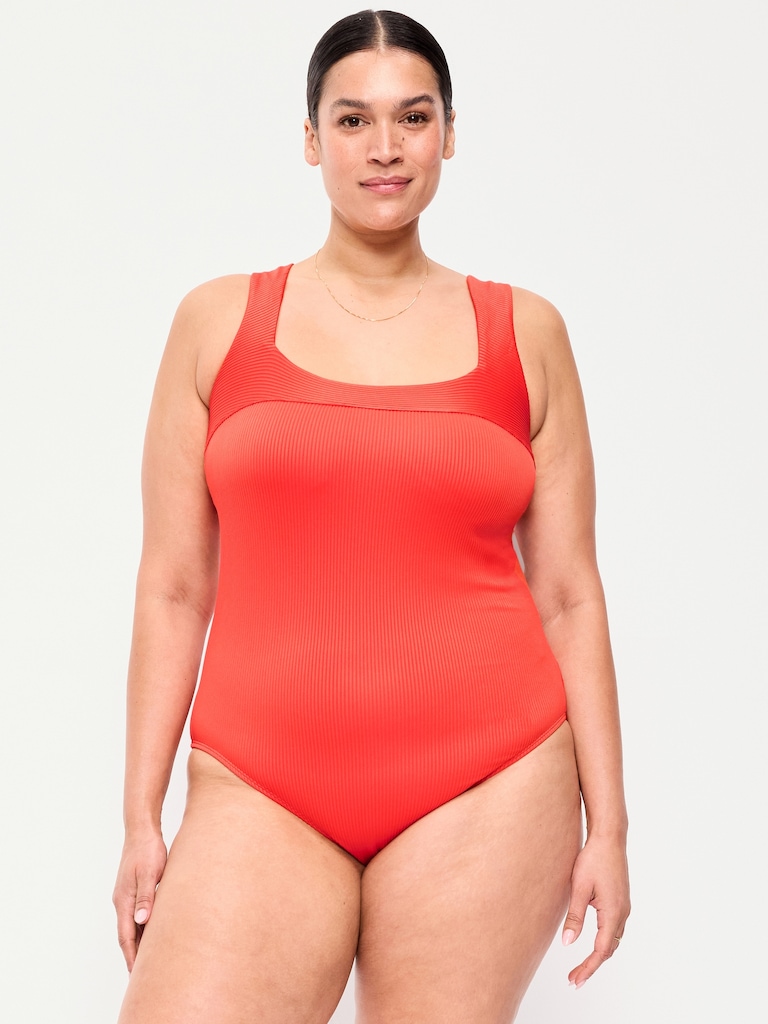 Ribbed One-Piece Swimsuit