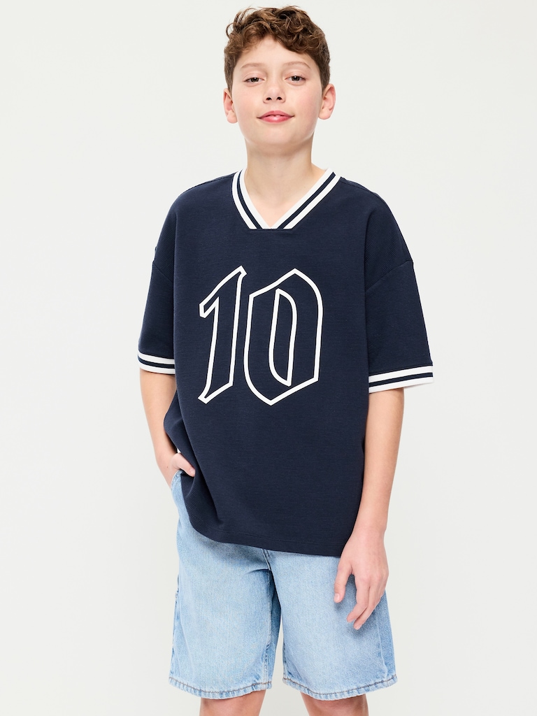 Short-Sleeve Soccer Jersey Sweater for Boys
