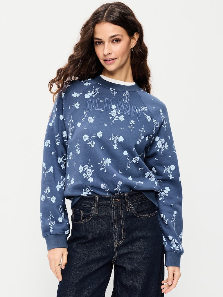 Vintage Crew-Neck Logo-Graphic Sweatshirt