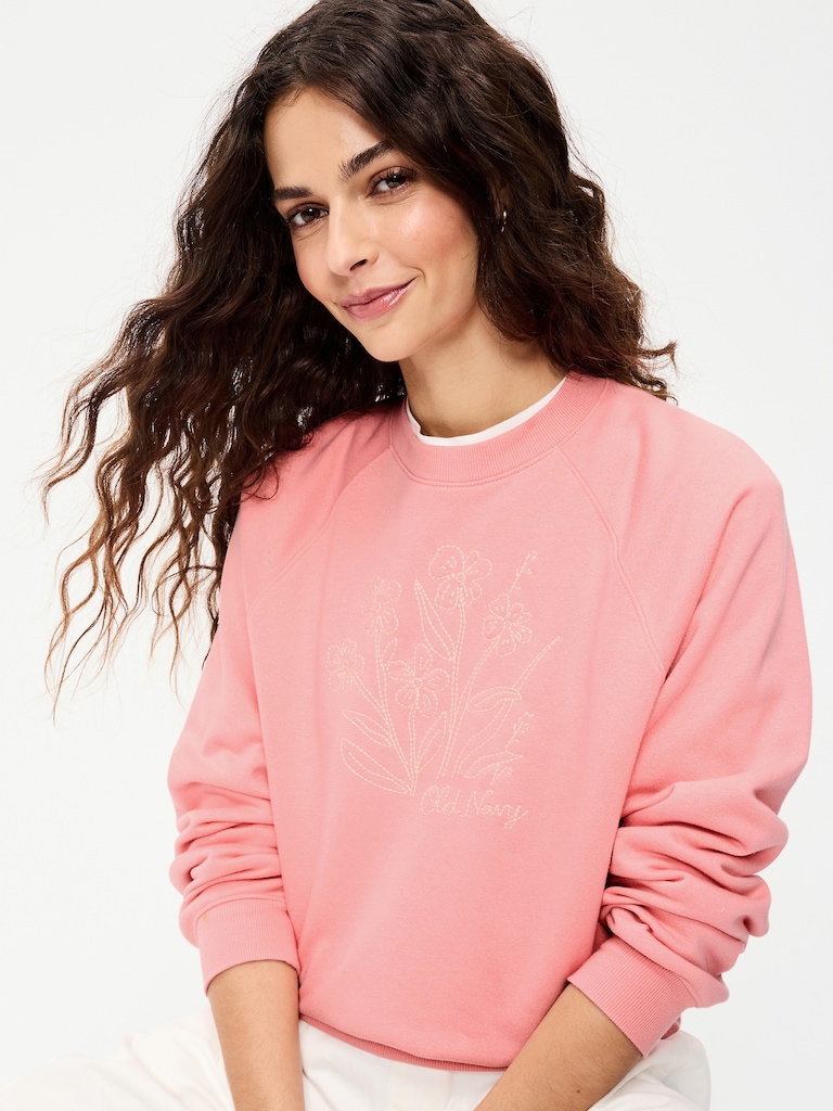 Vintage Crew-Neck Logo-Graphic Sweatshirt